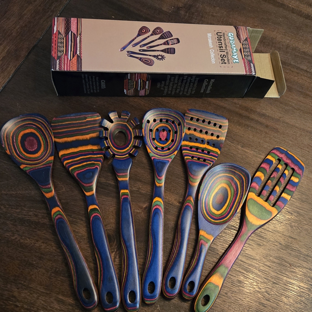 PakaWood Multicolor Utensil Set